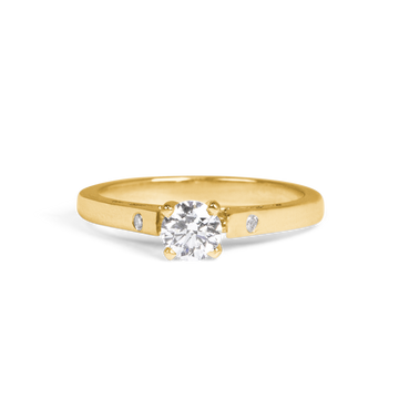 round solitaire ring, 0.4ct round solitaire engagement ring