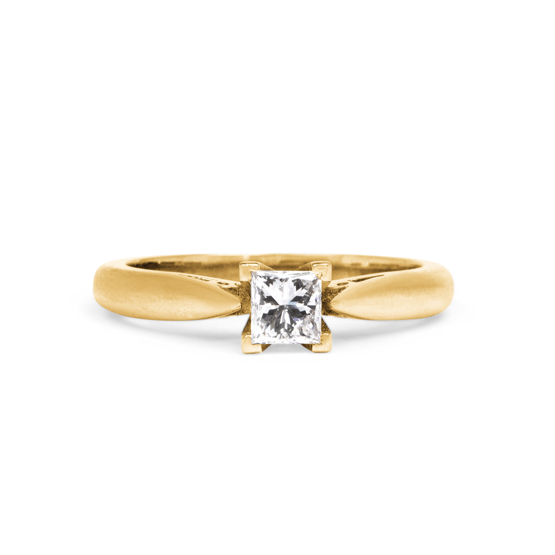 princess cut solitaire engagement ring