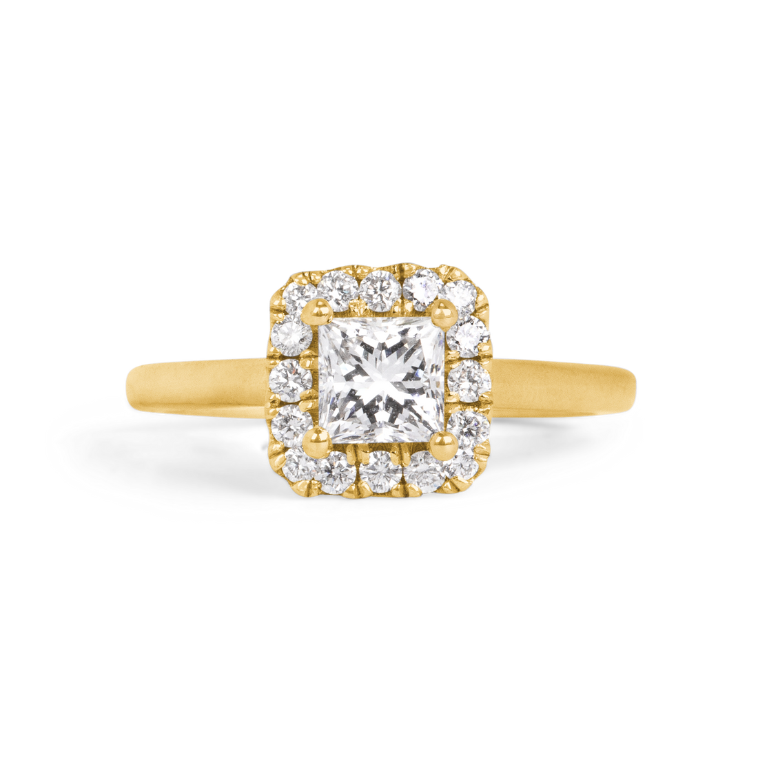square diamond with halo, square halo engagement rings