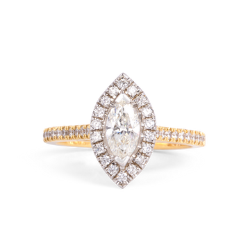 halo marquise engagement ring