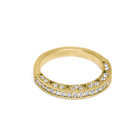 Milgrain Wedding Band | 0.51 CT | 14k Yellow/White/Rose Gold