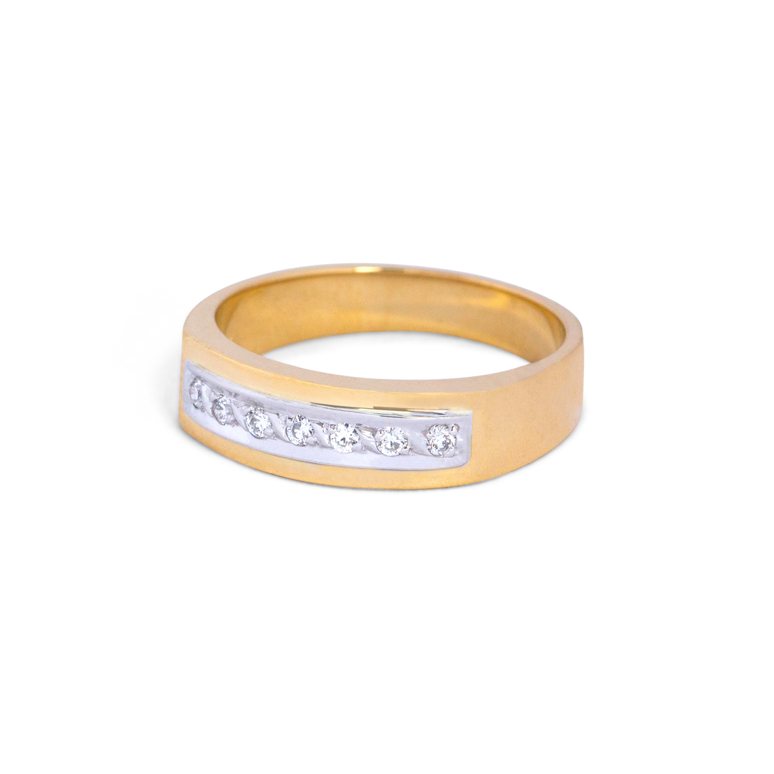 wide diamond wedding band canada