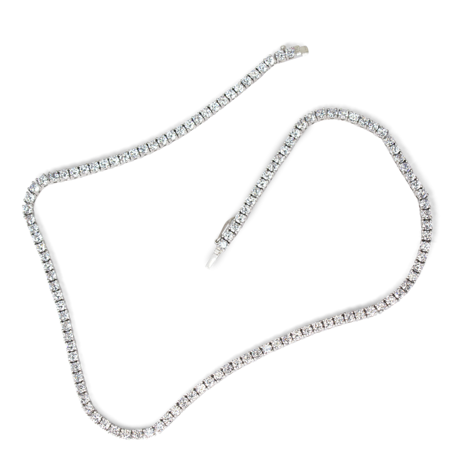 CZ Tennis Choker | Silver | 16"