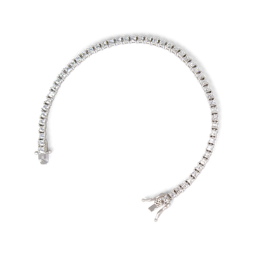 CZ Tennis Bracelet | Silver | 7"