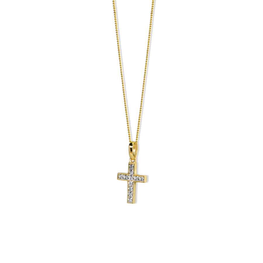gold chain with cross canada, gold cz cross canada, gold diamond cross canada