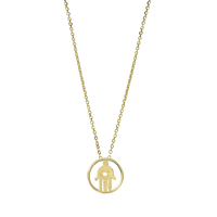gold hamsa pendant charm necklace, large gold hamsa pendant toronto, gold chain with hamsa toronto