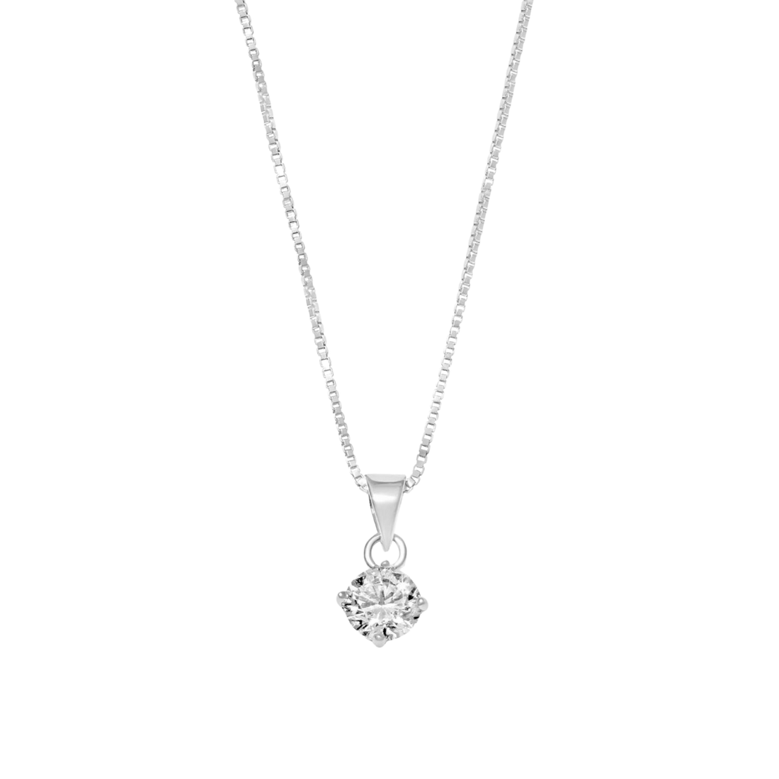 silver pendant necklace toronto, cz silver necklace toronto, cubic silver pendant canada, silver necklace canada, silver crystal necklace canada