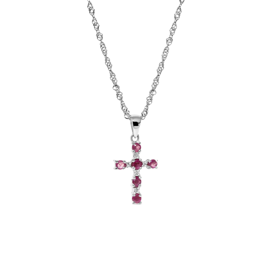 real ruby cross canada, Ruby silver cross pendant canada, large silver cross pendant toronto on, silver necklace womens canada