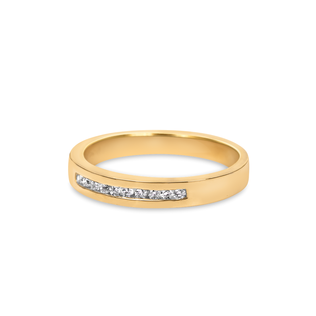 channel set round diamond ring, wedding bands mississauga