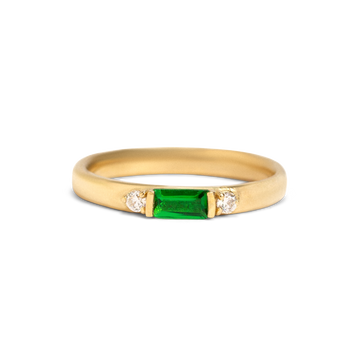 Heirloom Baguette Ring with Birthstones | 10k-14k Yellow/White/Rose Gold