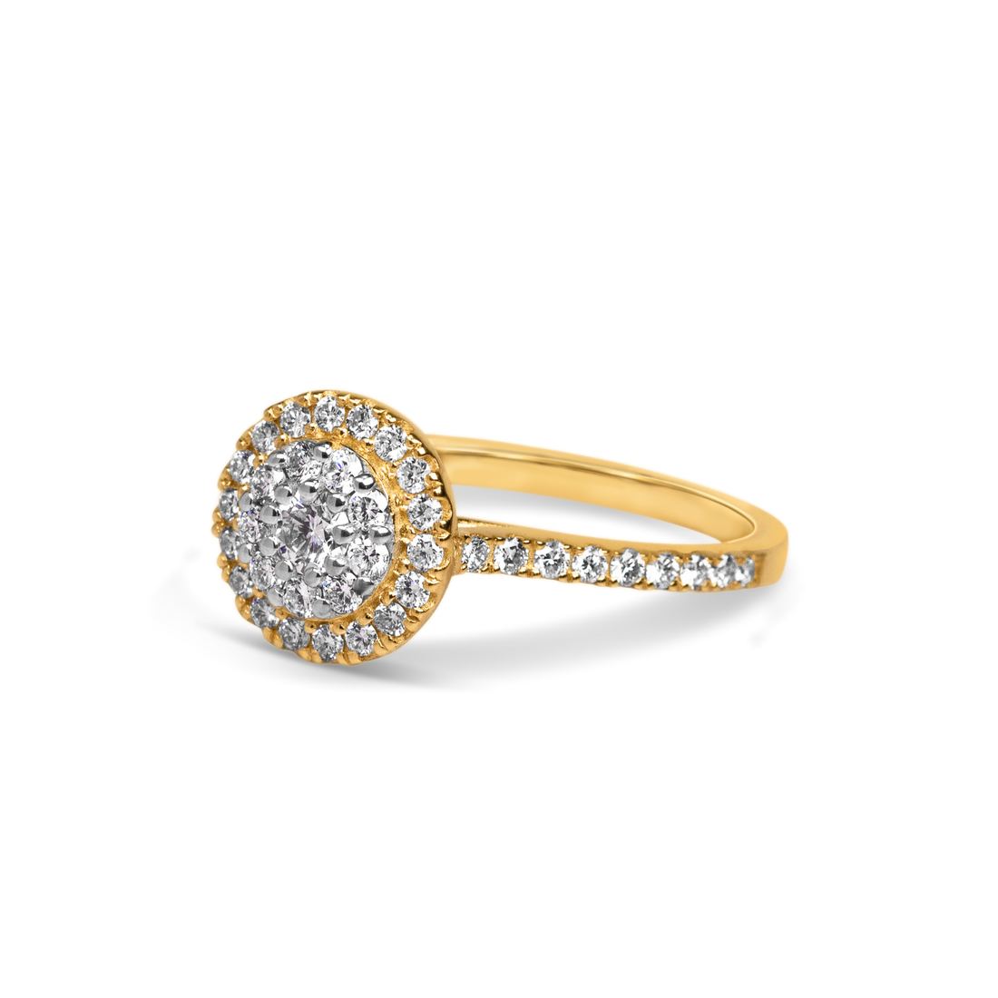 diamond halo engagement ring, halo engagement ring toronto, promise rings montreal, size 5 wedding ring