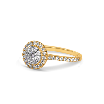diamond halo engagement ring, halo engagement ring toronto, promise rings montreal, size 5 wedding ring