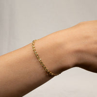 14k gold bracelet canada toronto, solid gold beaded bracelet canada, 14K Solid Gold Disc Station Bracelet