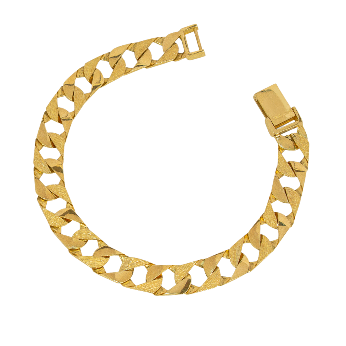 Fancy Curb Chain Bracelet | 10-14k Yellow/White/Rose Gold | 6.5-8.5" | 9mm
