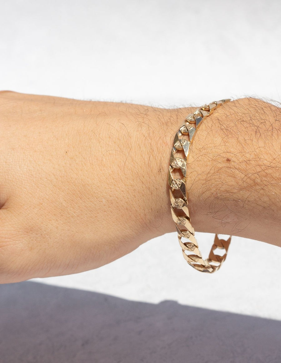 gold bracelet for men, mens gold bracelets canada,  mens rose gold curb bracelet canada, mens 10k rose gold bracelet toronto