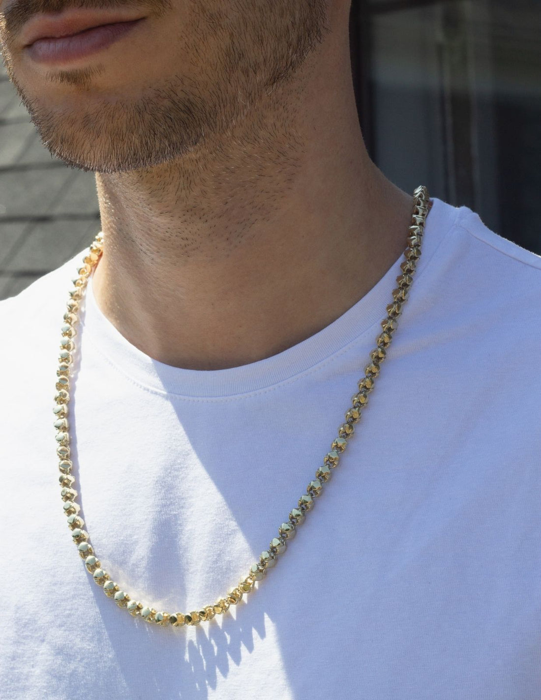 Gold popcorn hotsell chain necklace