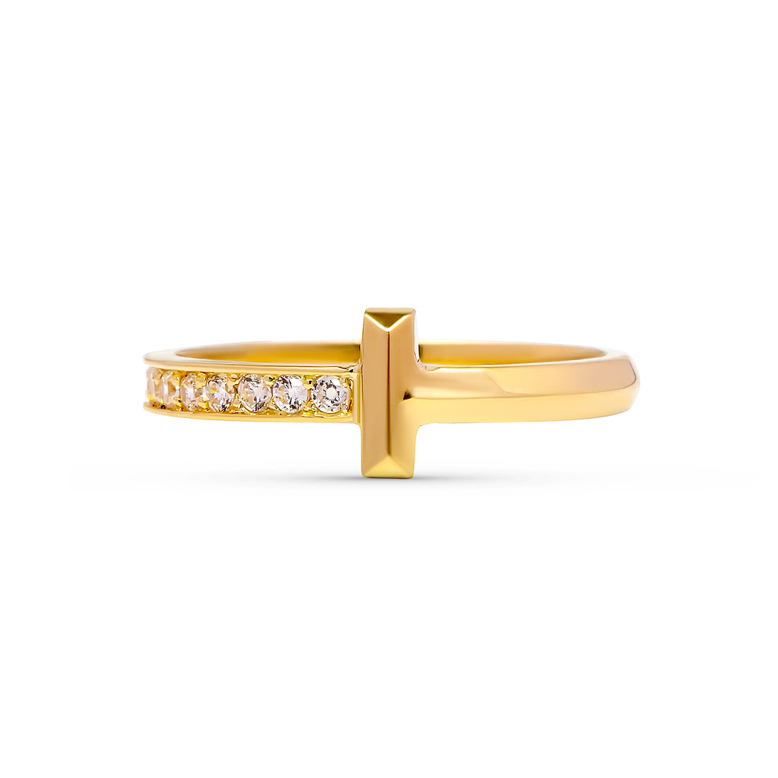 Small Bar Ring | 10k Yellow/White/Rose Gold