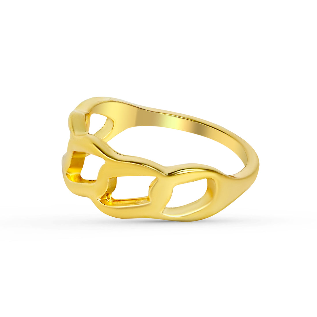 solid gold chain ring