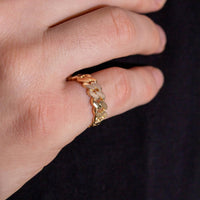 solid gold chain ring 14k canada, solid gold chain ring toronto 14k, rose gold chain ring toronto