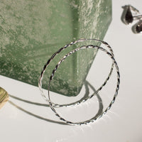 twisted silver hoop toronto, sterling silver earrings hoops canada, womens silver hoop earrings